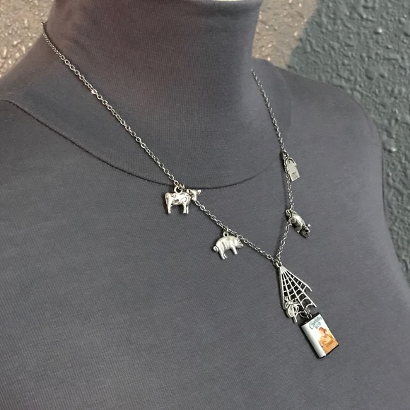 Charlotte’s Web by E. B. White Handmade Literature Necklace, Book Cover, Spider - Picture 10 of 16